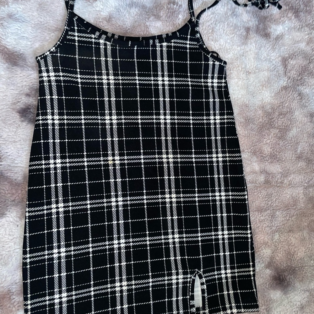 SHEIN Black and White Checkered mini dress